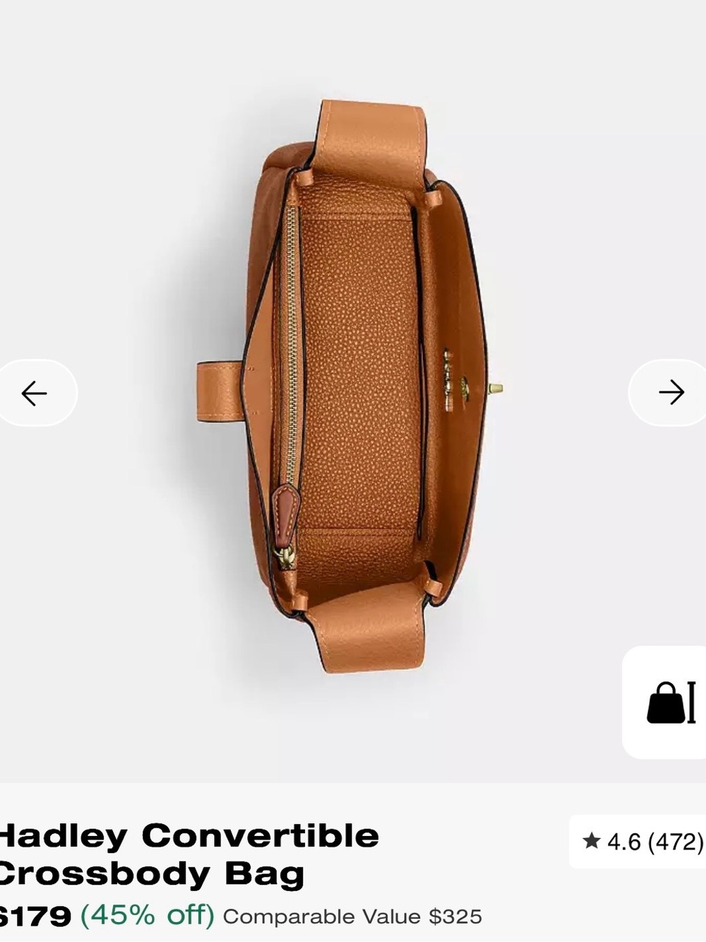 COACH Hadley Convertible Crossbody Bag - Picture 9 of 11